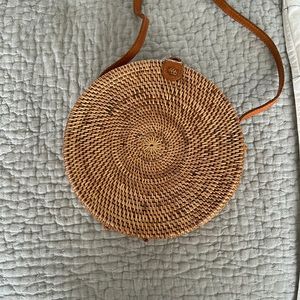 Handmade wicker crossbody bag